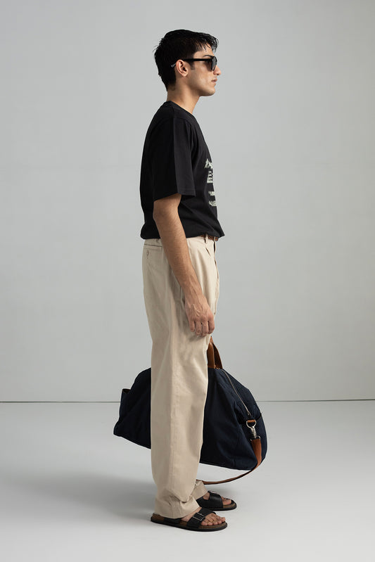 CONTRAST PRINT T-SHIRT