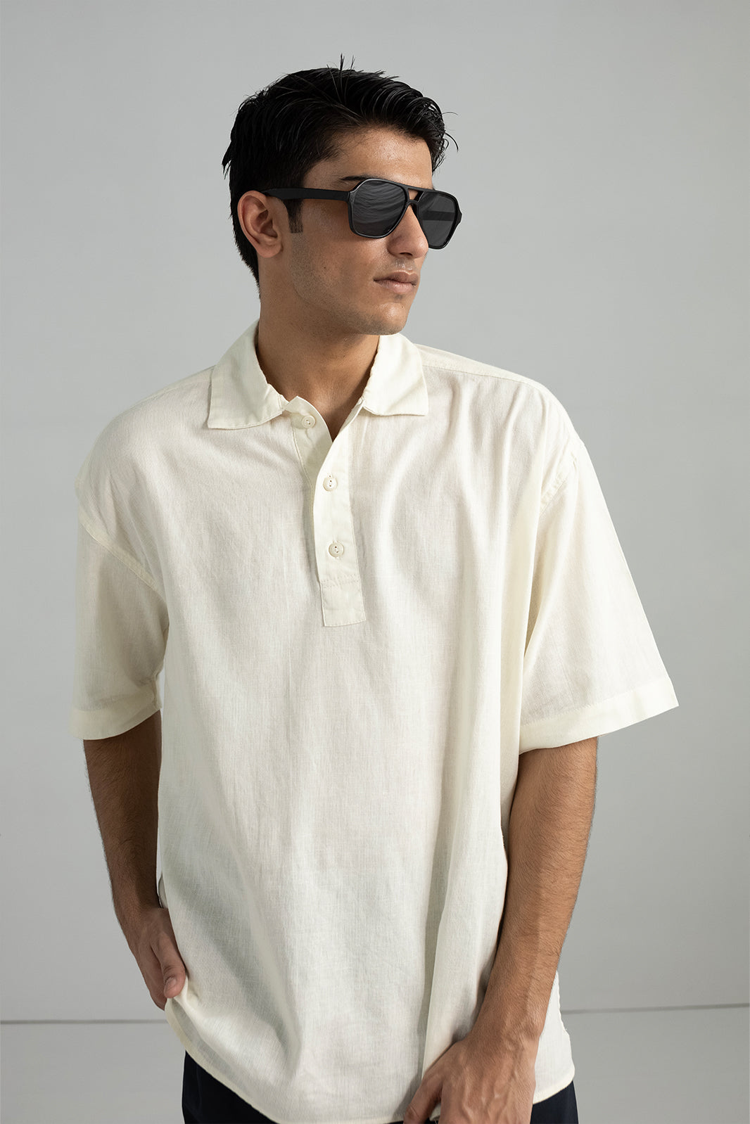 COTTON & LINEN POLO SHIRT