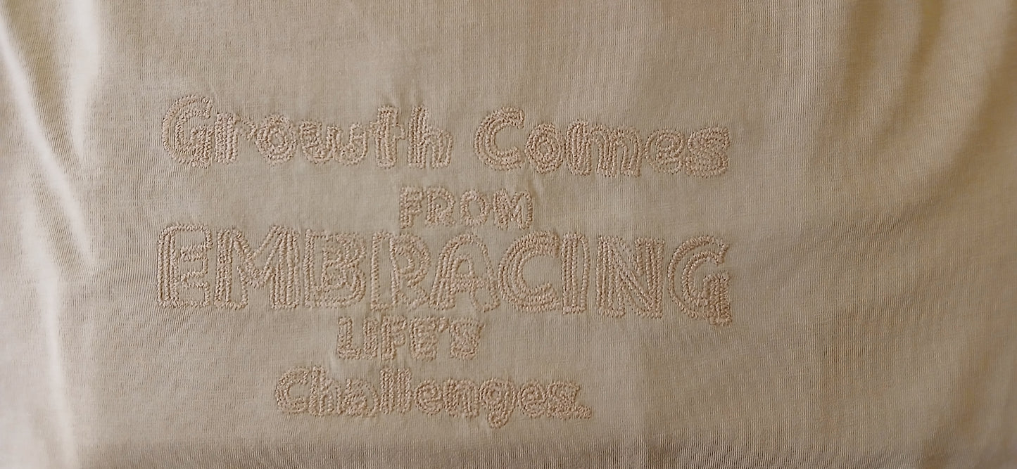 EMBROIDERED TEXT T-SHIRT