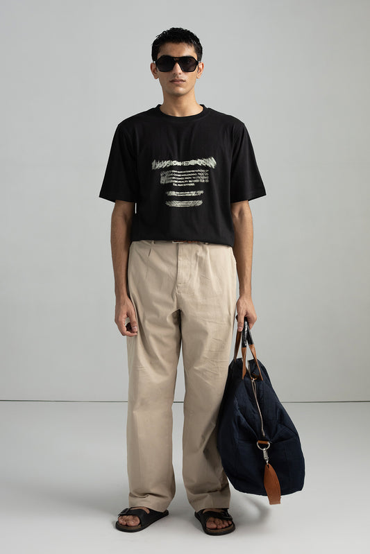 CONTRAST PRINT T-SHIRT