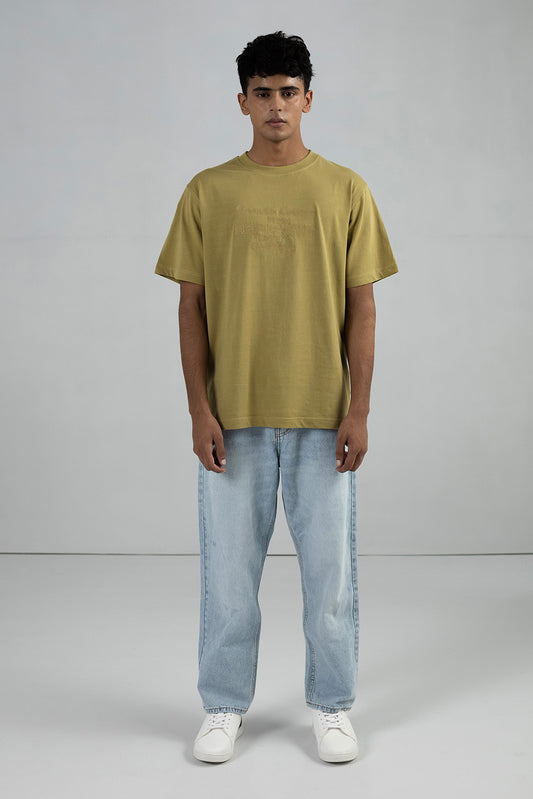 EMBROIDERED TEXT T-SHIRT