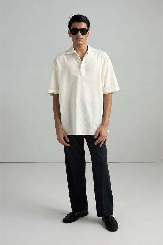 COTTON & LINEN POLO SHIRT