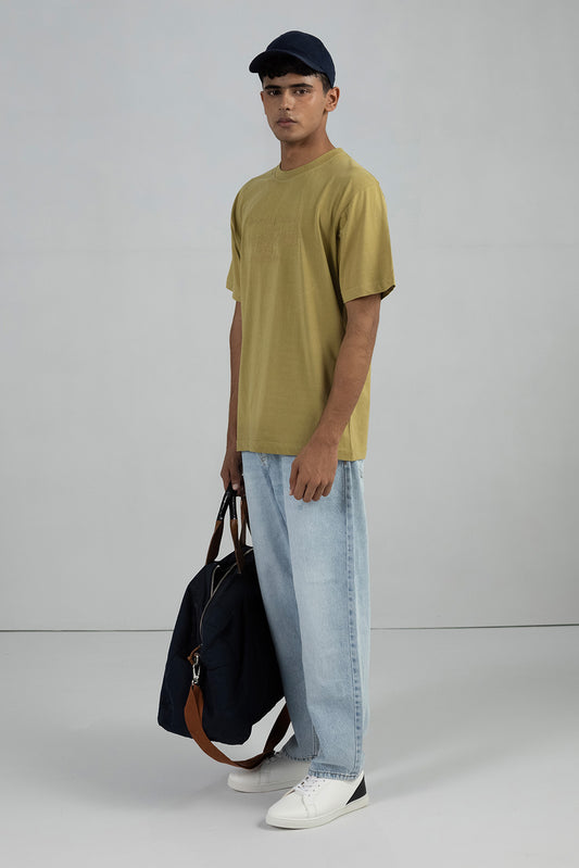 EMBROIDERED TEXT T-SHIRT