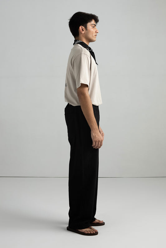 CONTRAST ABSTRACT  PRINT T-SHIRT