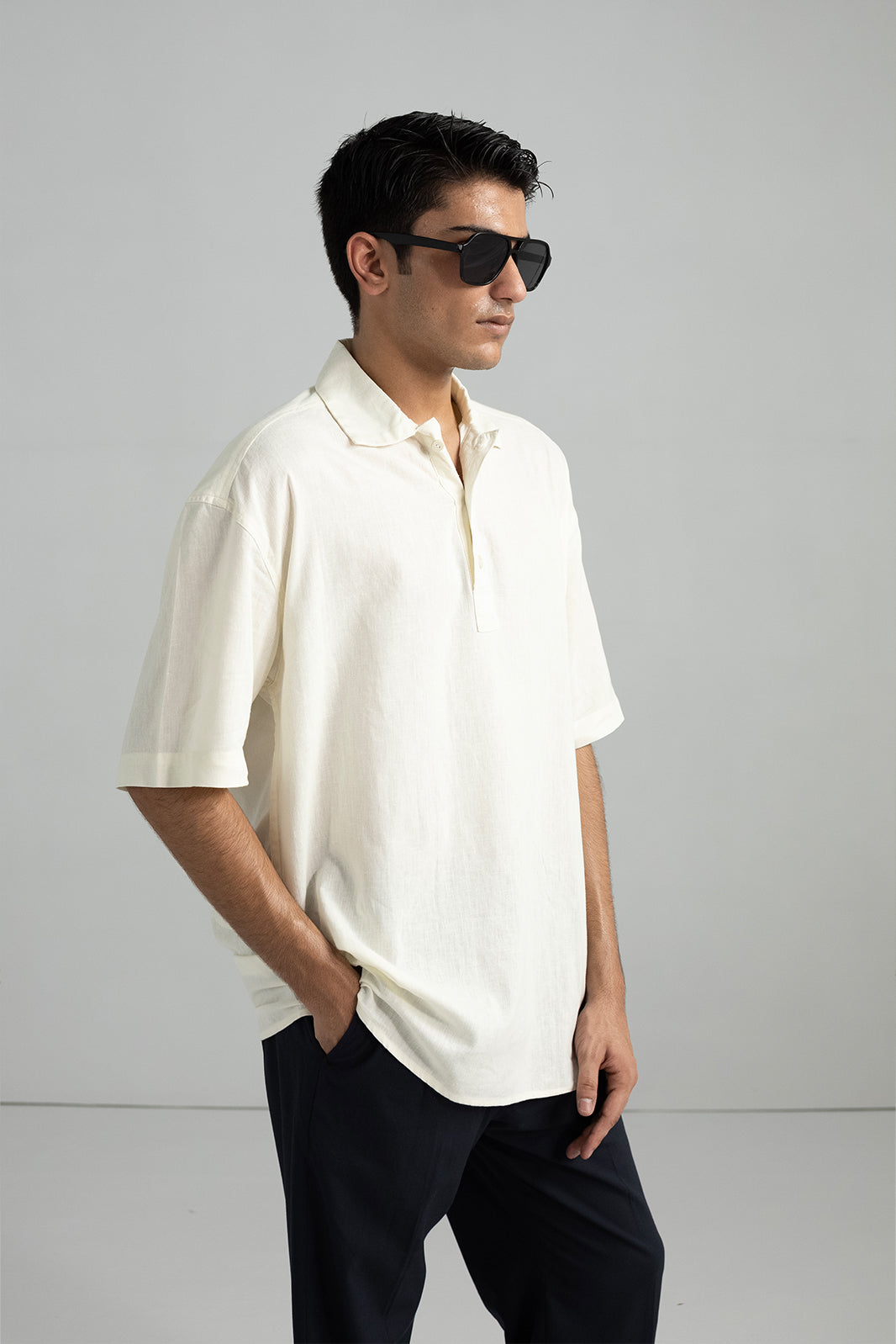 COTTON & LINEN POLO SHIRT