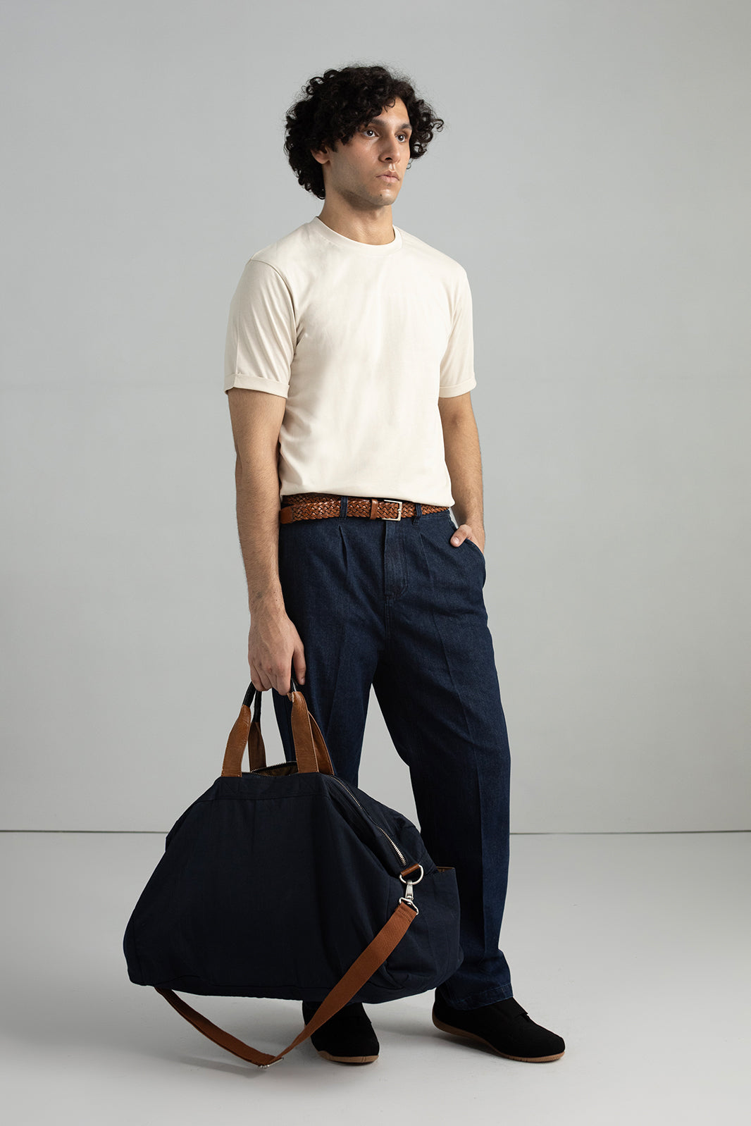 BASIC MEDIUM WEIGHT T-SHIRT|ROLL-UP SLEEVES