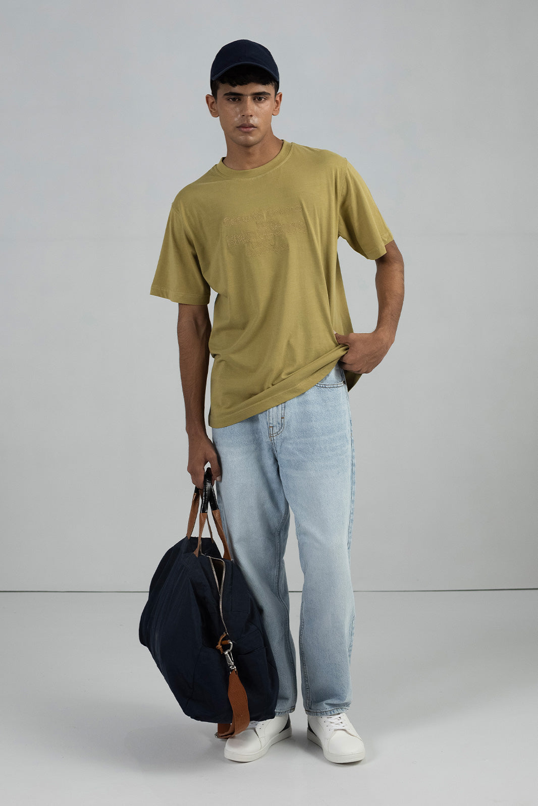 EMBROIDERED TEXT T-SHIRT