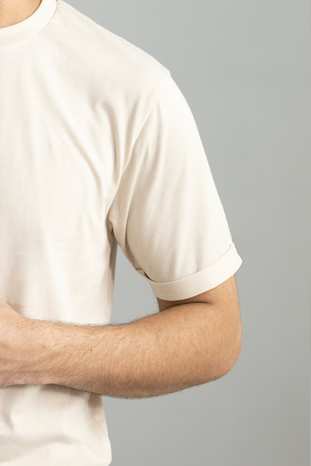 BASIC MEDIUM WEIGHT T-SHIRT|ROLL-UP SLEEVES